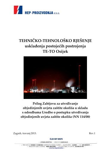 TehniÄko-tehnoloÅ¡ko rjeÅ¡enje - Ministarstvo zaÅ¡tite okoliÅ¡a i prirode ...