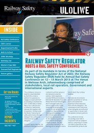 Railway Safety Regulator ay Safety Regulator
