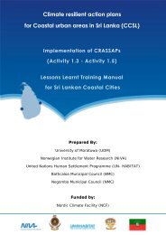 Climate resilient action plans for Coastal urban areas in Sri Lanka ...