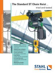 Chain Hoists for Production - STAHL CraneSystems GmbH
