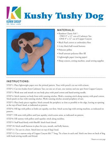Kushy Tushy Dog - Kunin Group