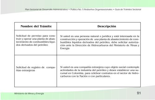 GuÃ­a de TrÃ¡mites Sectorial - Upme