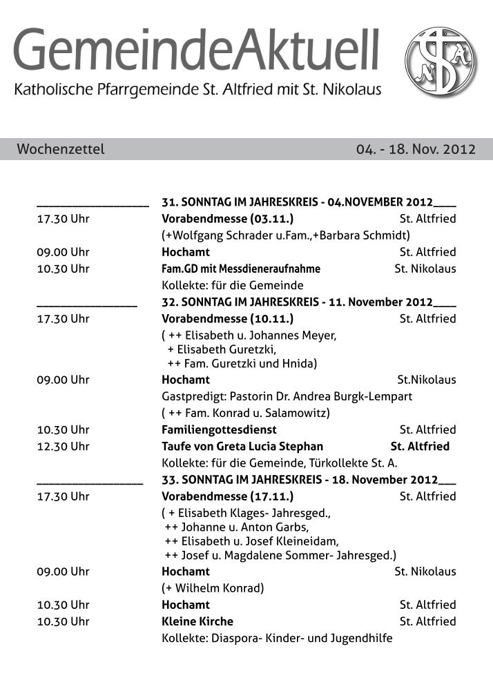 Wochenzettel Magazine