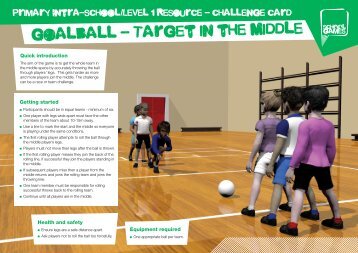 Goalball challenge card - School Games