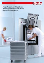 Die professionellen Flügeltürer: Miele Hygiene ... - Zimtec GmbH