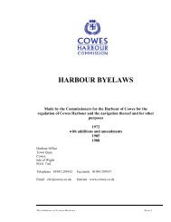 HARBOUR BYELAWS - Cowes Online