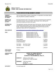 State of Vermont PERMIT AND LICENSE INFORMATION FOOD ...