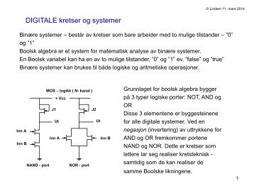 DIGITALE kretser og systemer