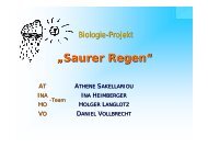 Biologie-Projekt Saurer Regen - SNEAKER