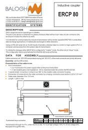 Data sheet ERCP80 - Balogh technical center