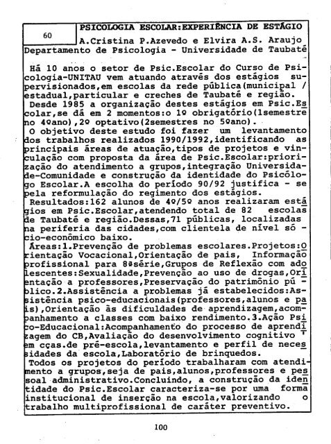 1993 - Sociedade Brasileira de Psicologia