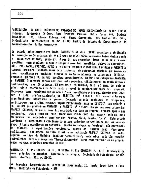 1993 - Sociedade Brasileira de Psicologia