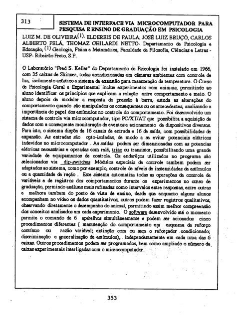 1993 - Sociedade Brasileira de Psicologia