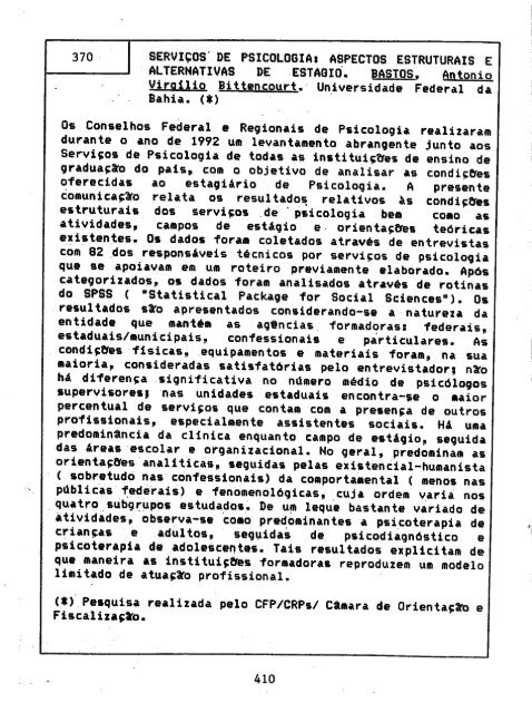 1993 - Sociedade Brasileira de Psicologia