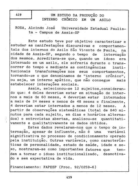 1993 - Sociedade Brasileira de Psicologia