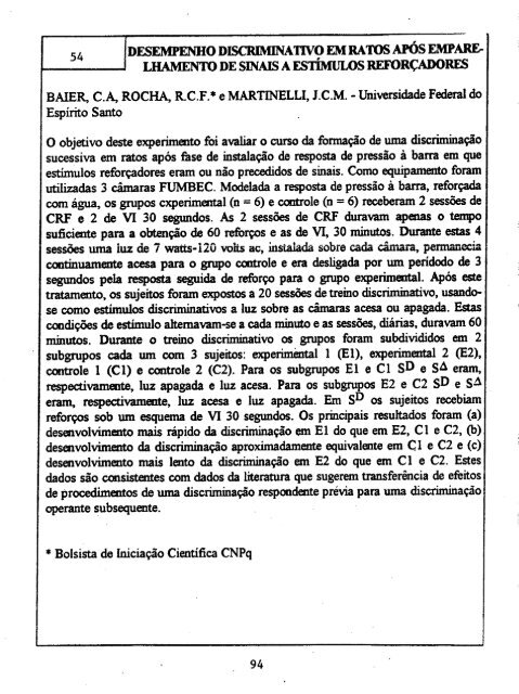 1993 - Sociedade Brasileira de Psicologia