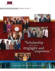 Faculty Scholarship Brochure (PDF) - Thurgood Marshall School of ...