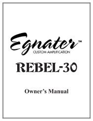 Rebel 30 Combo manual - Egnater Amplification