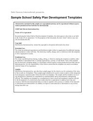 Sample School Safety Plan Development Templates