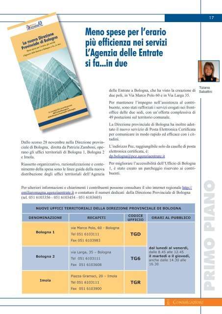 Dicembre - Direzione regionale Emilia Romagna - Agenzia delle ...