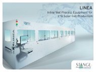 Inline Wet Process Equipment for c-Si Solar - Singulus Technologies ...