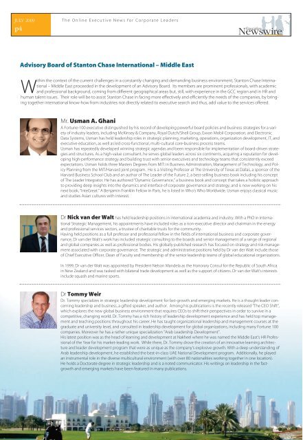 Executive Newswire - Regional Newsletter for Middle East