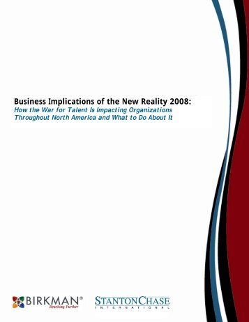 Business Implications of the New Reality 2008: - Stanton Chase ...