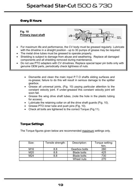 STARCUT 500/730 - Spearhead Machinery Ltd