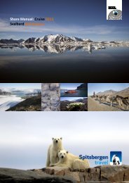 Shore Manual: Cruise 2013 Svalbard Spitsbergen - CNNS