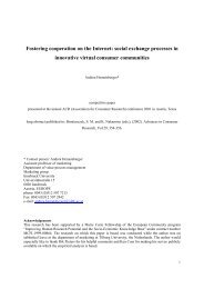 Fostering cooperation on the Internet: social exchange processes in ...