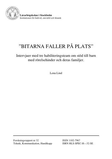 bitarna faller pÃ¥ plats - och ungdomsvetenskapliga institutionen, BUV