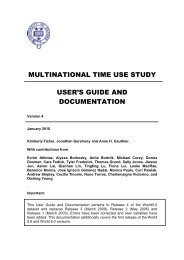 multinational time use study user's guide and documentation
