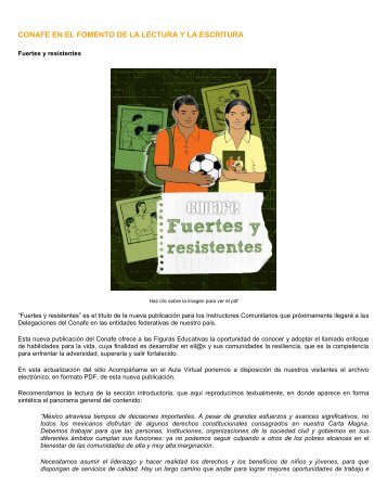 Fuertes y resistentes - conafe.edu.mx