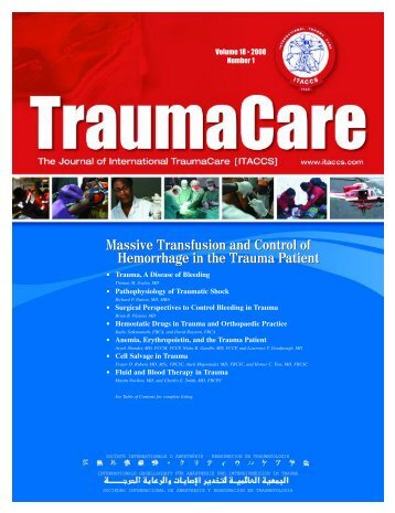 Massive Transfusion and Control of Hemorrhage in the Trauma ...
