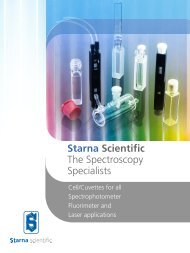 Flow and Fluorimeter Cells - Starna