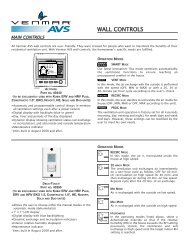 Venmar Wall Control Compatibility Chart