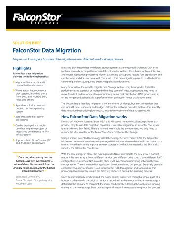 FalconStor Data Migration