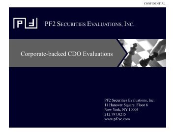 CLO Evaluations - PF2 Securities Evaluations