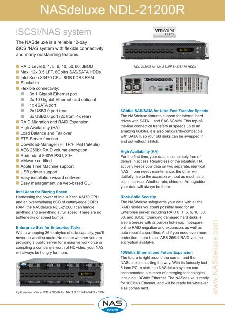 NASdeluxe NDL-21200R Datasheet (PDF)  - starline Computer GmbH