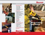 Application Guide Reciprocating Saw  Blades - Starrett