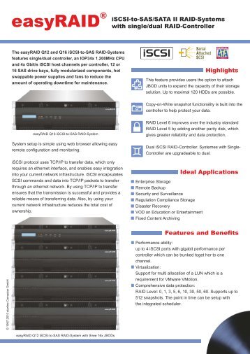 easyRAID Q12S-4GR2 Datasheet (PDF) - starline Computer GmbH