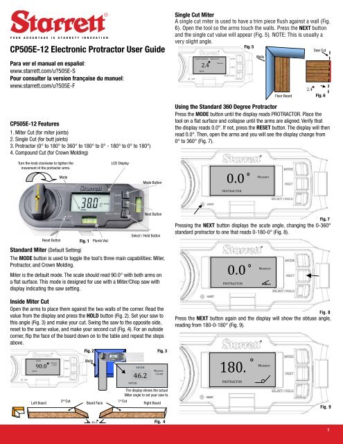 starrett digital protractor