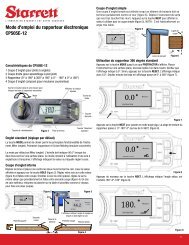 Mode d'emploi du rapporteur électronique CP505e-12 - Starrett