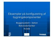 Eksempler på konfigurering af bygningskomponenter