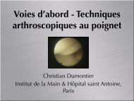 Arthroscopie Poignet Voies d'abord Ch. Dumontier - ClubOrtho.fr