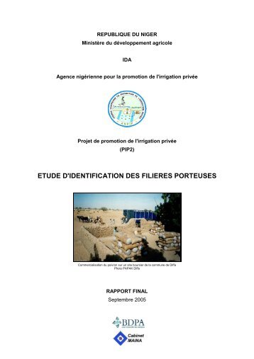 170 Etude d'identification des filiÃ¨res porteuses - Cop Horti