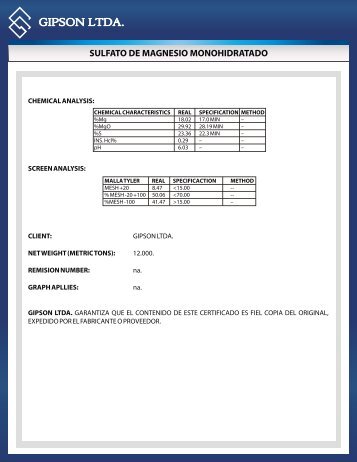 esp sulfato de magnesio - Gipsonltda