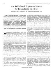 An SVD-based projection method for interpolation on - CIS Home ...