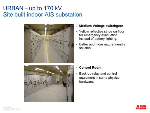 Example of Indoor substations