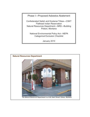 Phase I - Proposed Asbestos Abatement - NRD - Confederated ...